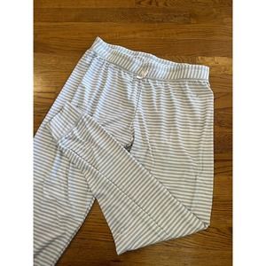 Marilyn Monroe Gray Striped Knit Jogger Pajama Pants Striped Size M PJ